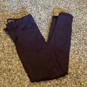 AE dark plum jeggings